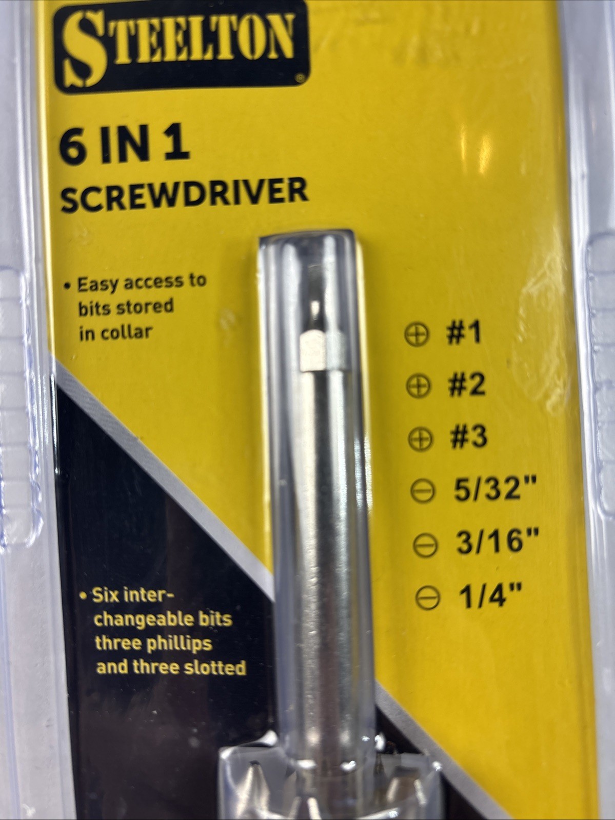 STEELTON 6-in-1 Screwdriver Phillips Flat Slotted Multi Bit 6-1 Non-Ratcheting gallery