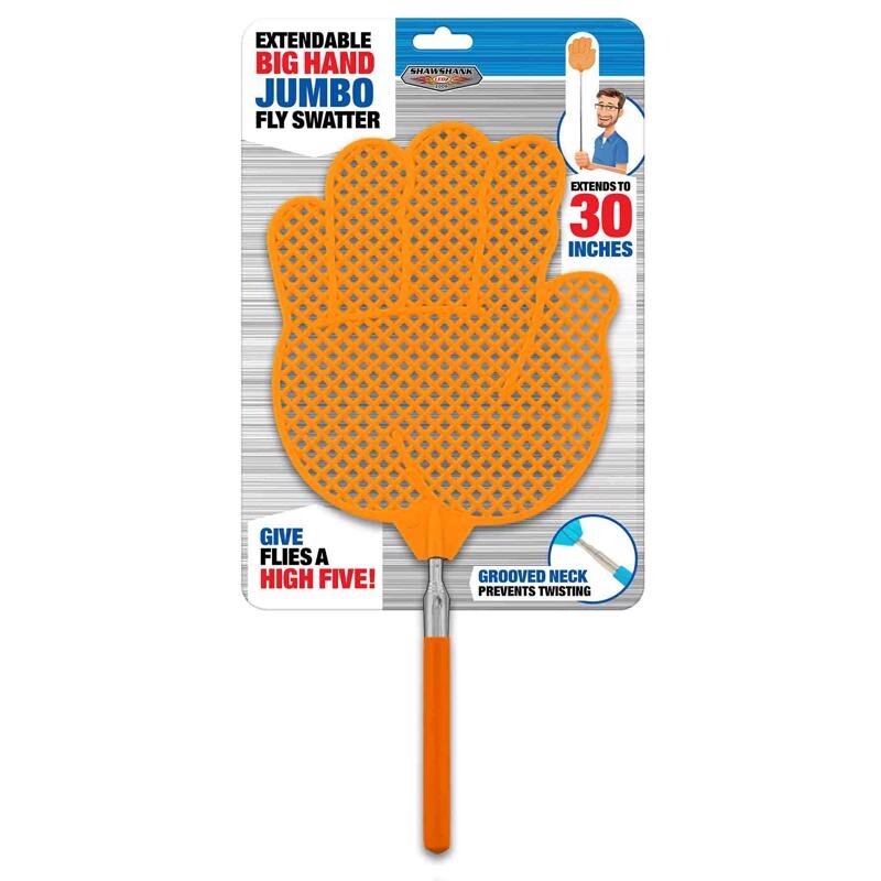 Shawshank Extendable Big Hand Fly Swatter Extends Up To 30" Assort. Colors 1 pk gallery