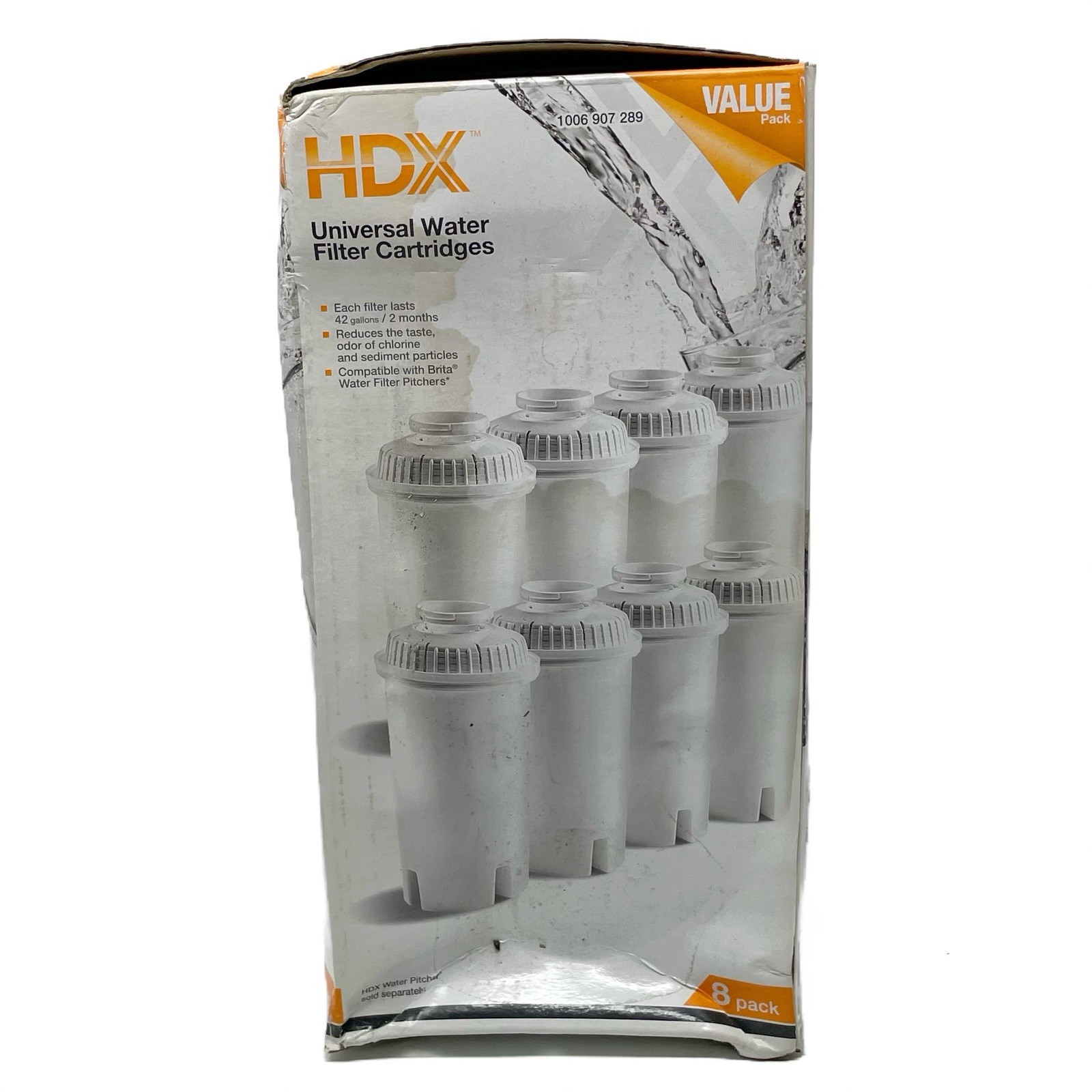 HDX Water Pitcher Replacement Water Filter Cartridges, BPA Free (8-Pack) gallery