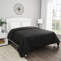 Comforter Blanket Solid Color Quilted Lightweight Coverlet Full/Queen 86 x 86 in