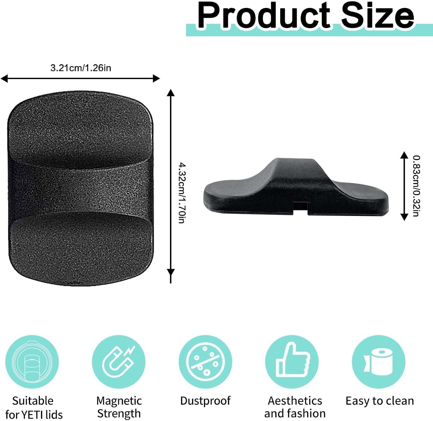 2 or 4 Magnetic Slider Replacement Block Compatible with YETI Rambler 10 Oz 14Oz gallery