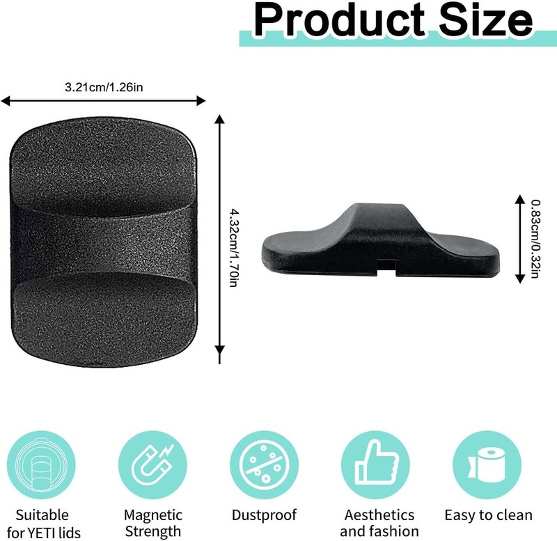 2 or 4 Magnetic Slider Replacement Block Compatible with YETI Rambler 10 Oz 14Oz gallery