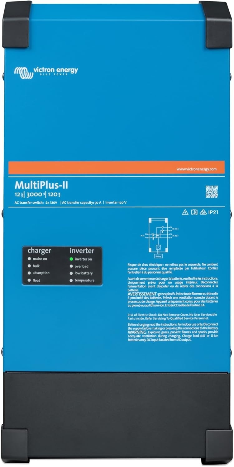 Victron MultiPlus-II 12/3000/120-50 2x120V Inverter Overload Issue For Parts gallery