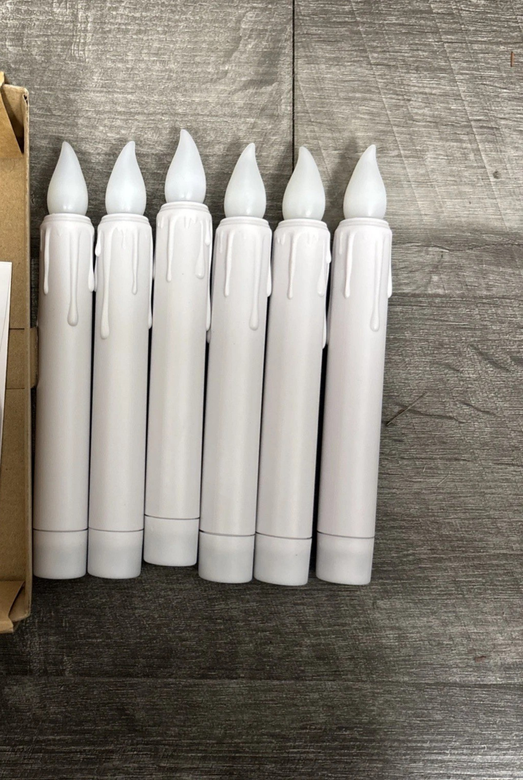 6-Pack LED Candles Flameless Taper Warm White Body Wax Dipped Battery Operated gallery