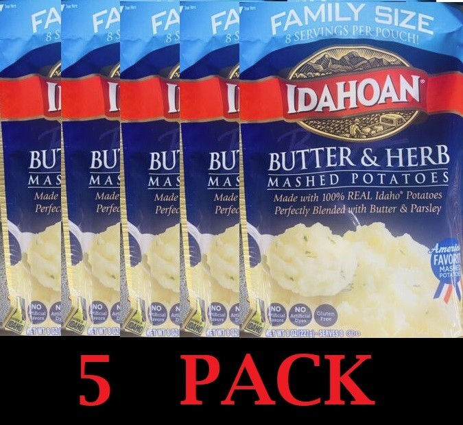 5x Idahoan Butter & Herb Mashed Potatoes 8 oz FAMILY SIZE Packet - 5 PACK gallery