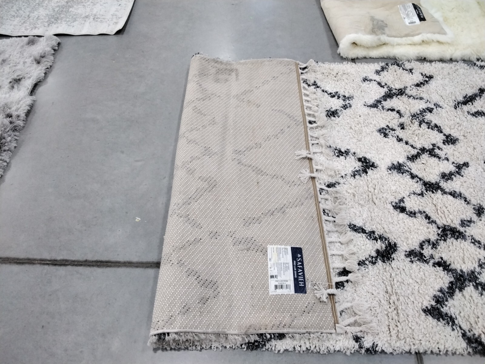 CREAM / BLUE 5' X 8' Back Stain Rug, Reduced Price 1172738101 PLX434A-5 gallery