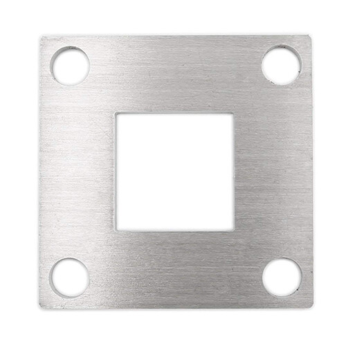 Stainless Steel 316 Grade Square Post Base Welded Plate for 1-1/2" or 2" Post gallery