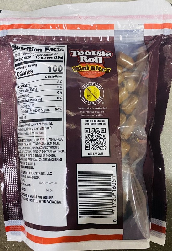 Tootsie Roll MINI BITES Chocolate Candy Coated Chews 9 oz Bag gallery