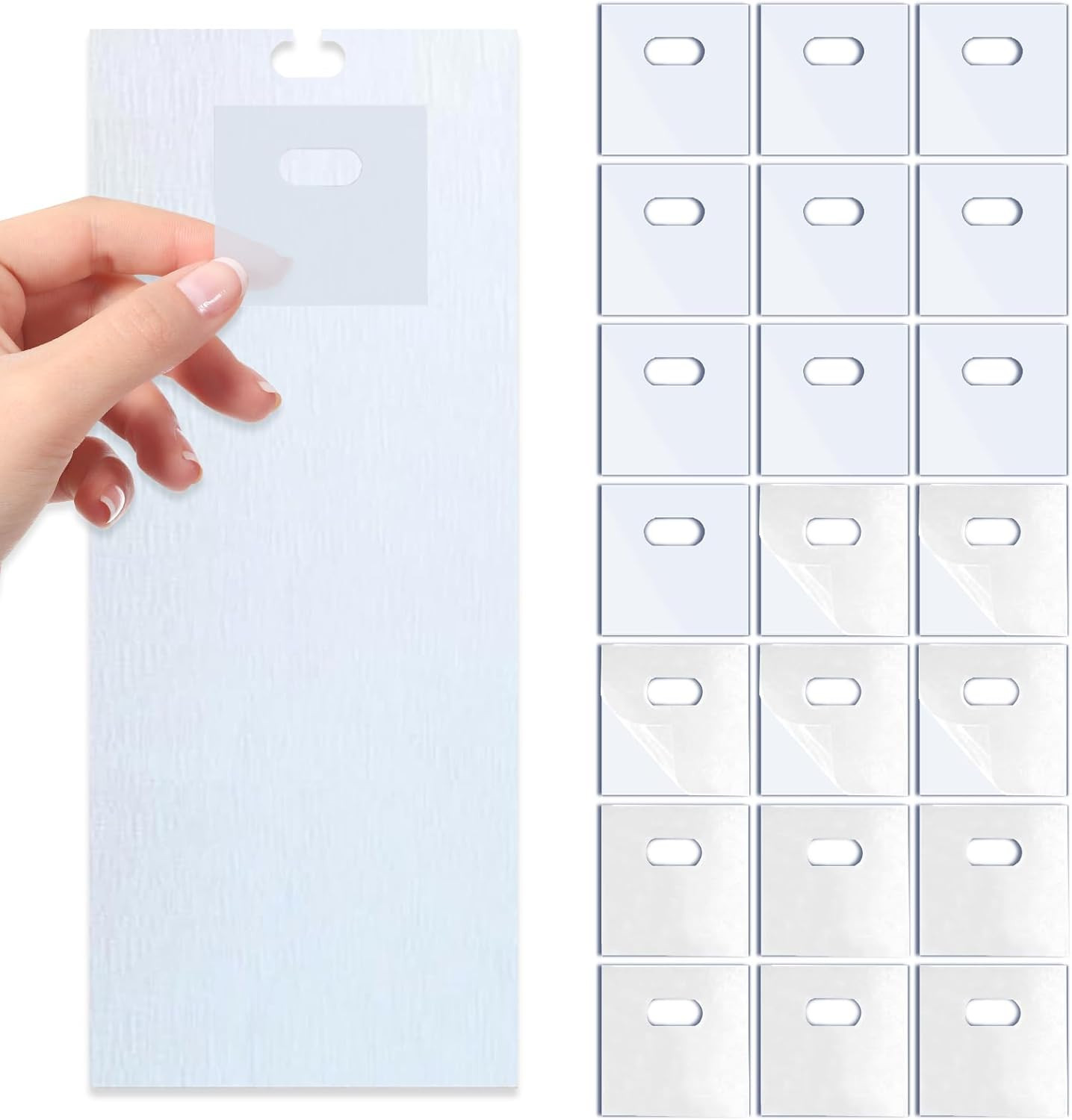 Vertical Blind Repair Clips 90P - 1.18x1.18in, White gallery