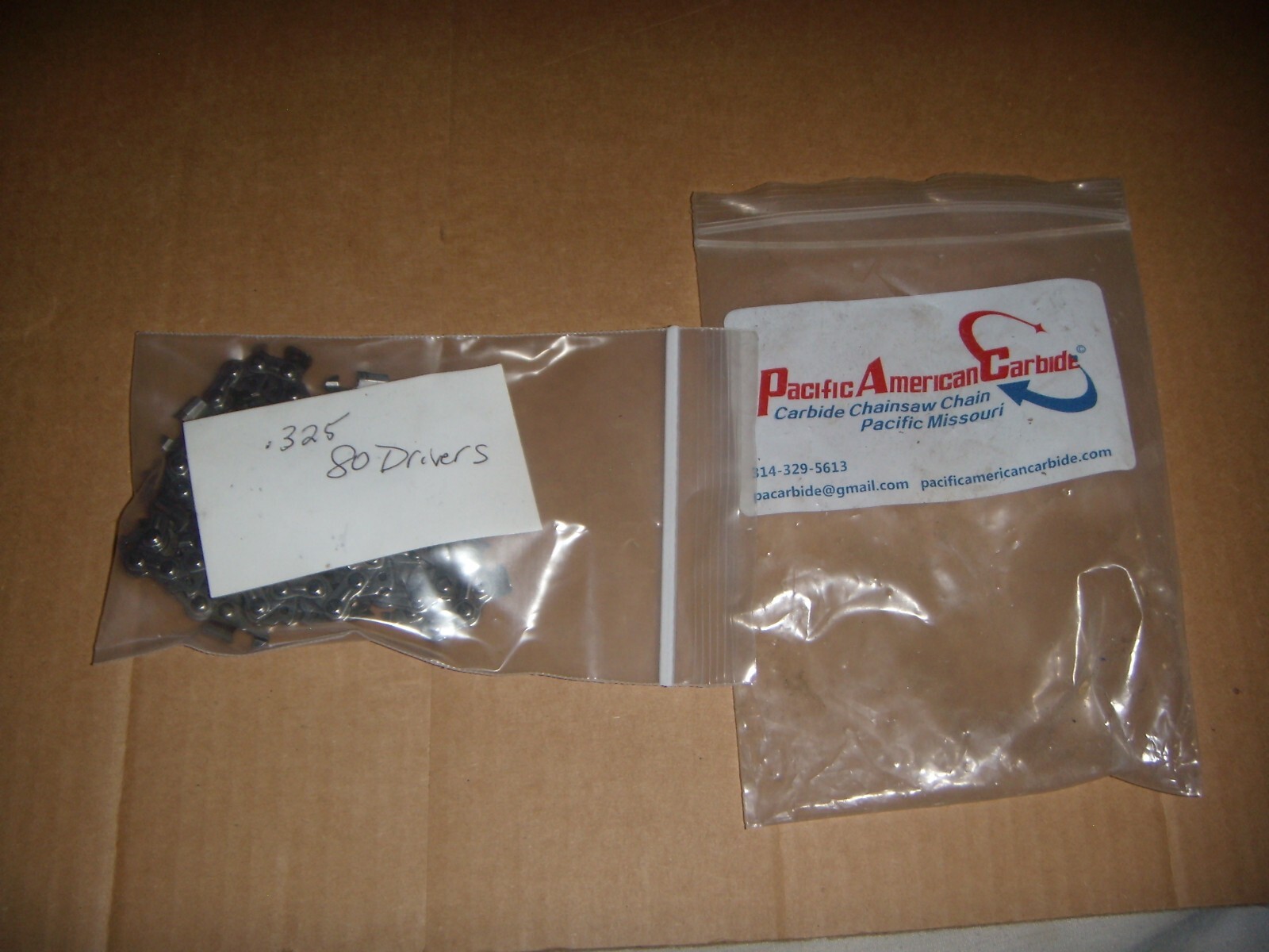 Pacific American carbide Chainsaw Chain 80 Drivers .325 Pitch gallery