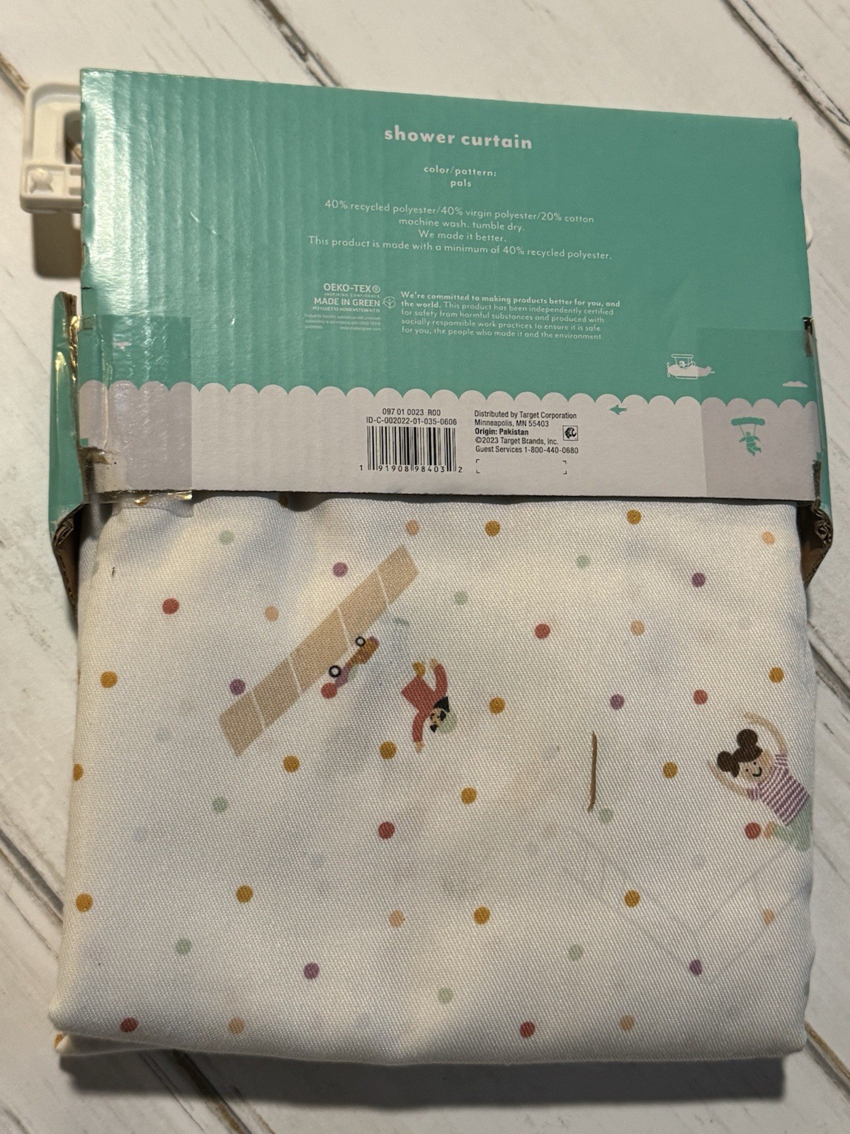 72"x72" Pillowfort Polka Dot Pattern Colorful Playful Children's Shower Curtain gallery