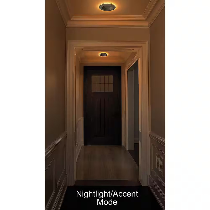 4 In. Adjustable CCT Retrofit Integrated LED Recessed Downlight Trim with Night gallery