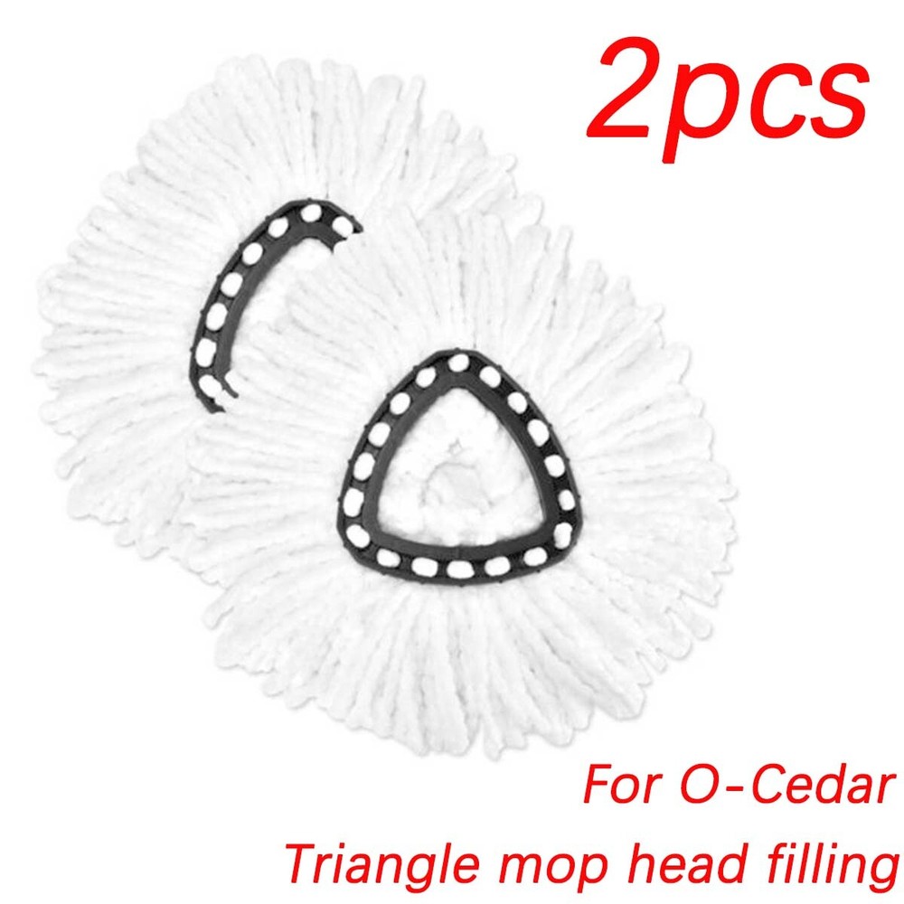 2x Replacement Microfiber Mop Head Easy Clean Wring Refill For O-Cedar Spin Mop