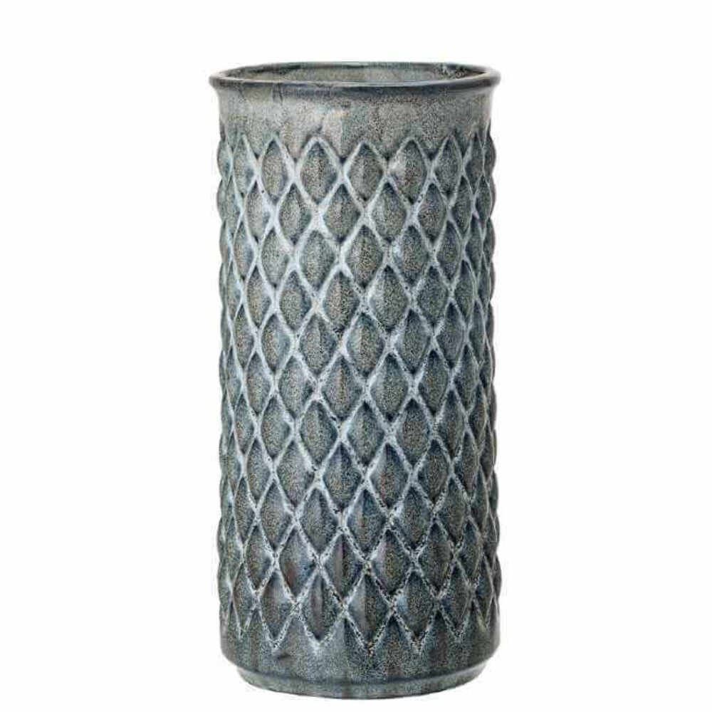 Embossed Stoneware Vase, Slate Reactive Glaze gallery