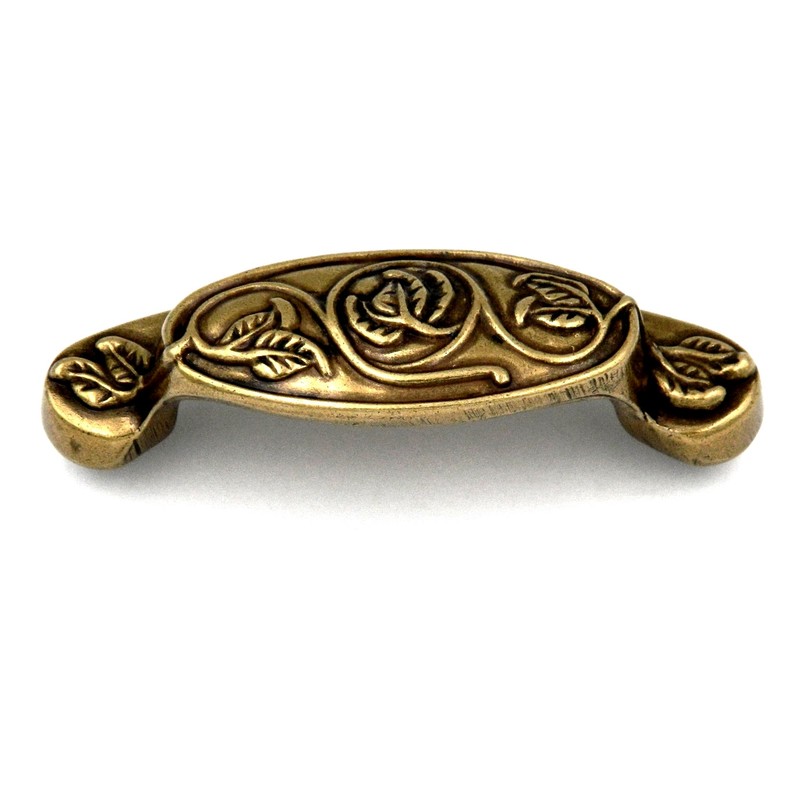 Lancaster Hand Polished Brass 3"cc Hickory Touch of Spring P7308-LP Cup Pull gallery