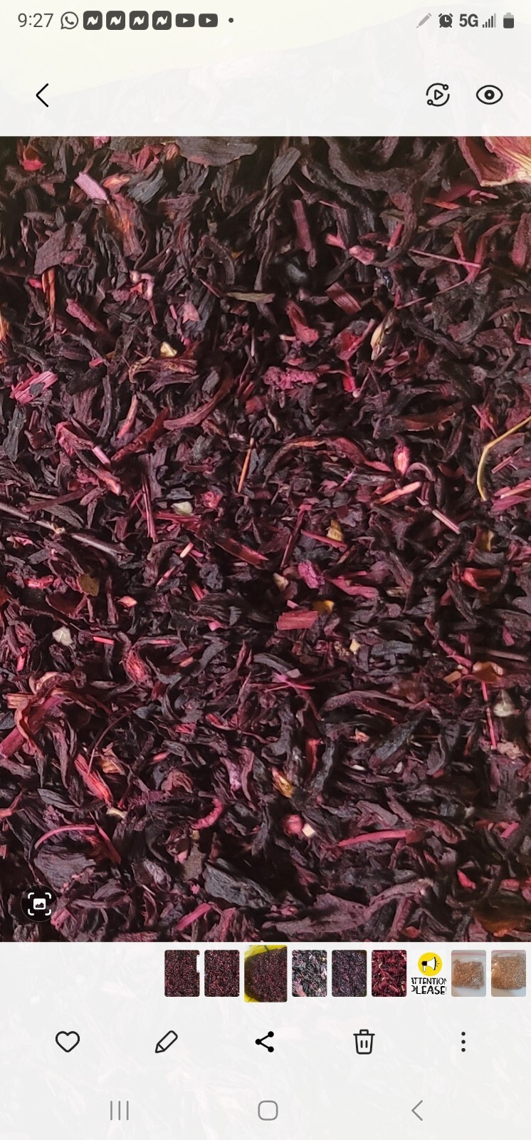 Hibiscus Flower Organic Dried Cut ~ Hibiscus Sabdariffa ~ 100% Premium gallery