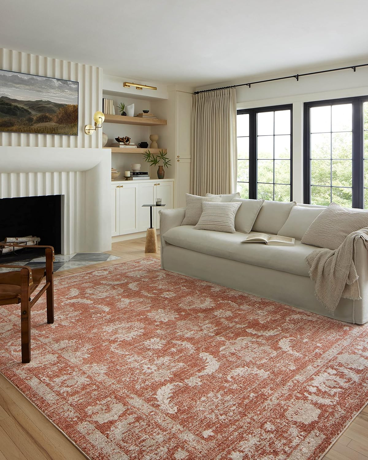 Loloi Odette Collection ODT-03 Rust/Ivory 5'-3" X 7'-9" Area Rug gallery