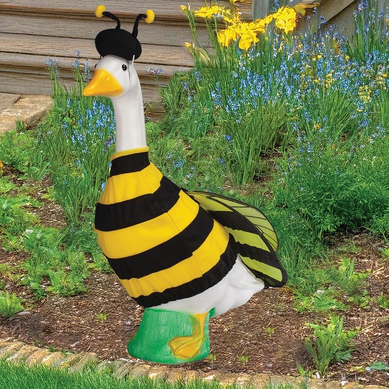 Fox Valley Traders Gaggleville Bumble Bee Goose Outfit Fits Large 23 H Statue gallery