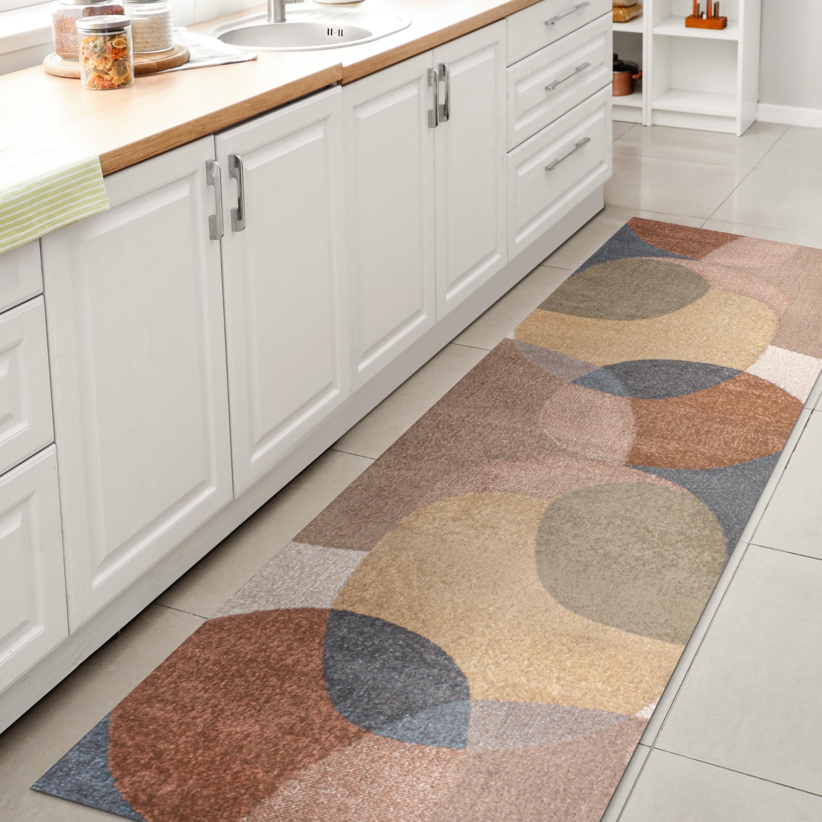 Jonathan Y Machine Washable Multi Runner Rug 2X8 Ft Pebble Geometric gallery