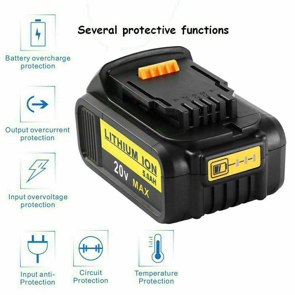 FOR DEWALT DCB205-2 20V MAX Premium 5 Ah Li-Ion Battery 20-Volt DCB206 DCB200 gallery