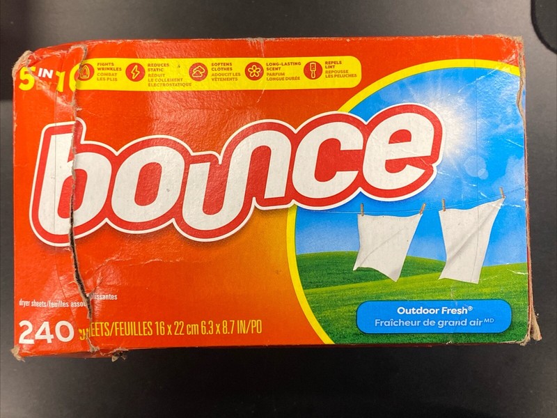 8 Pack Bounce Outdoor Fresh Fabric Softener Dryer Sheet 240 Ct Ea - DMGD BOX gallery