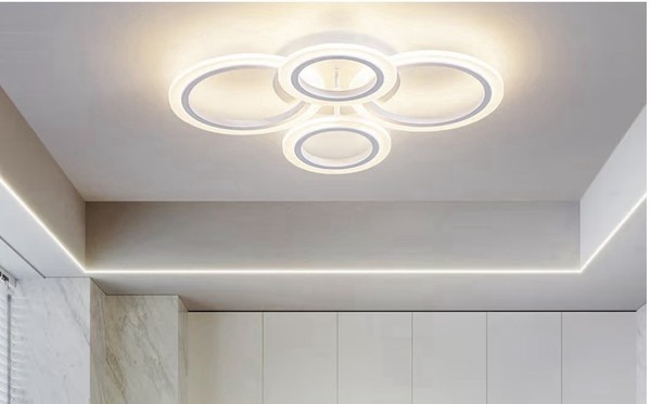 34W LED Ceiling Light w/Remote, 3000-6000K Dimmable Modern Flush Mount. White. gallery