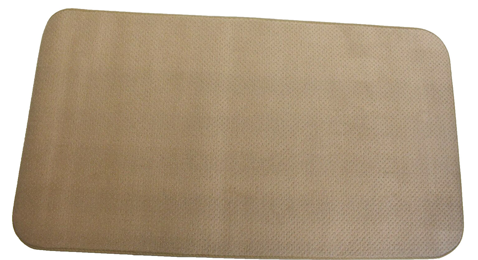 Camel Tan Rounded Rectangular Area Rug With Non Slip 27" x 48" Runner gallery