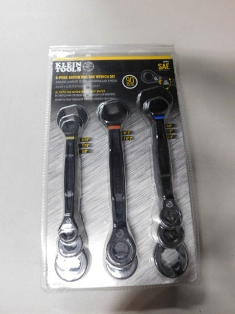 Klein Tools 69408G 8pc SAE 90-Tooth Ratcheting Wrench Set 5/16-3/4 gallery