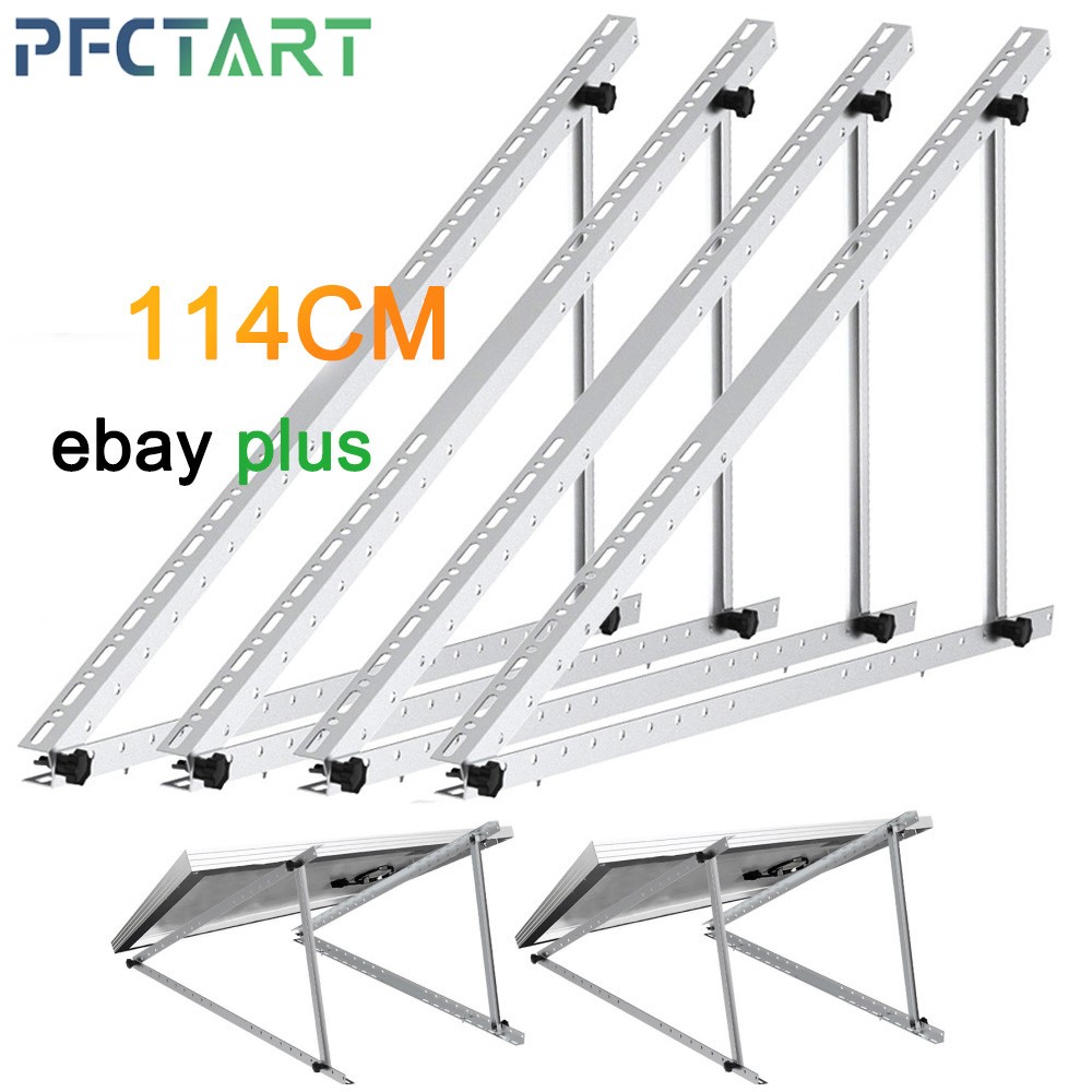 2 Set 114CM 118CM Solar Panel Bracket Mount 0-90° Adjustable Tilt RV Home Garden gallery