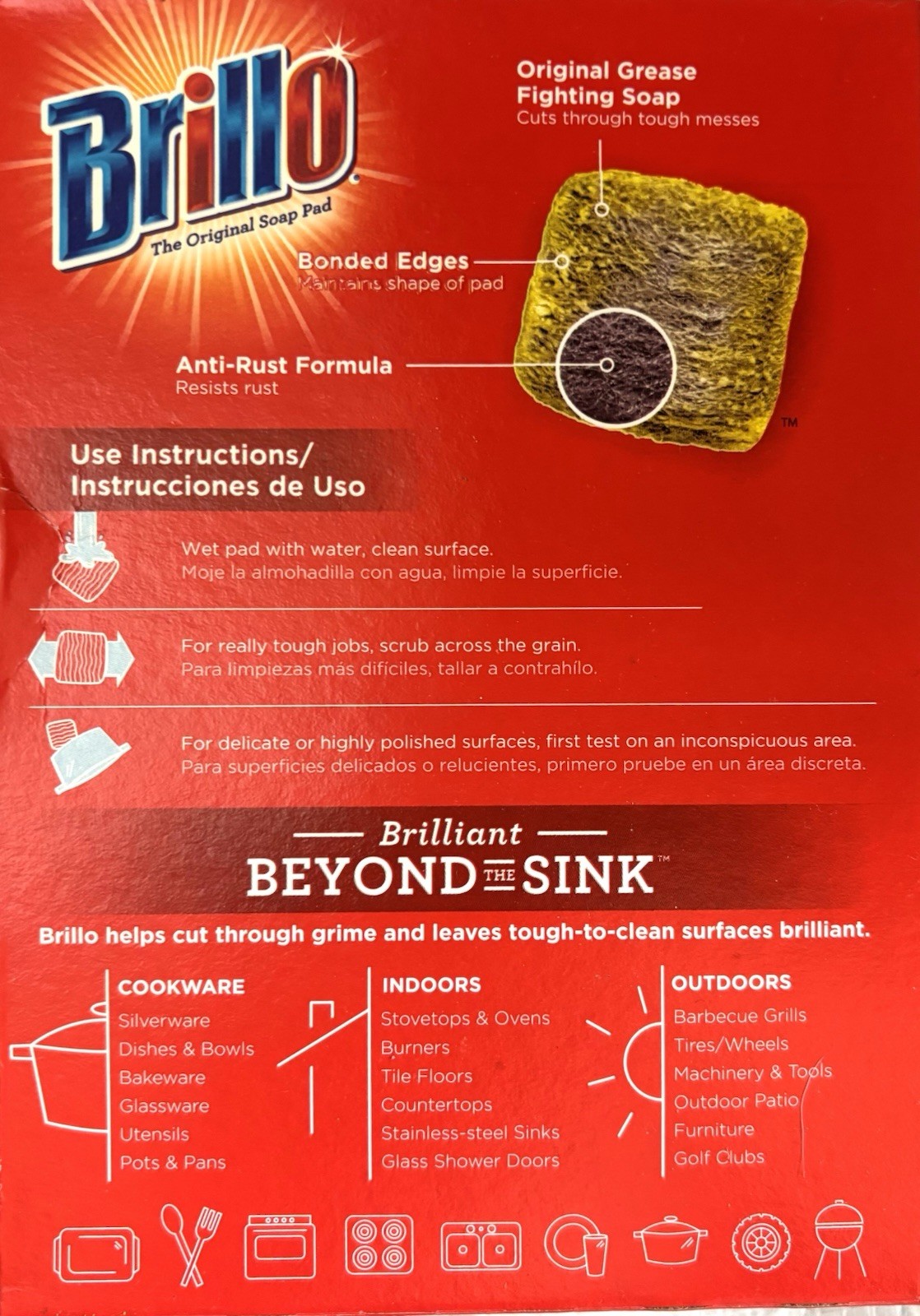 NEW SEALED 2 Boxes Brillo Steel Wool Soap Pads Lemon Fresh Scent 10/Box=20 Pads gallery