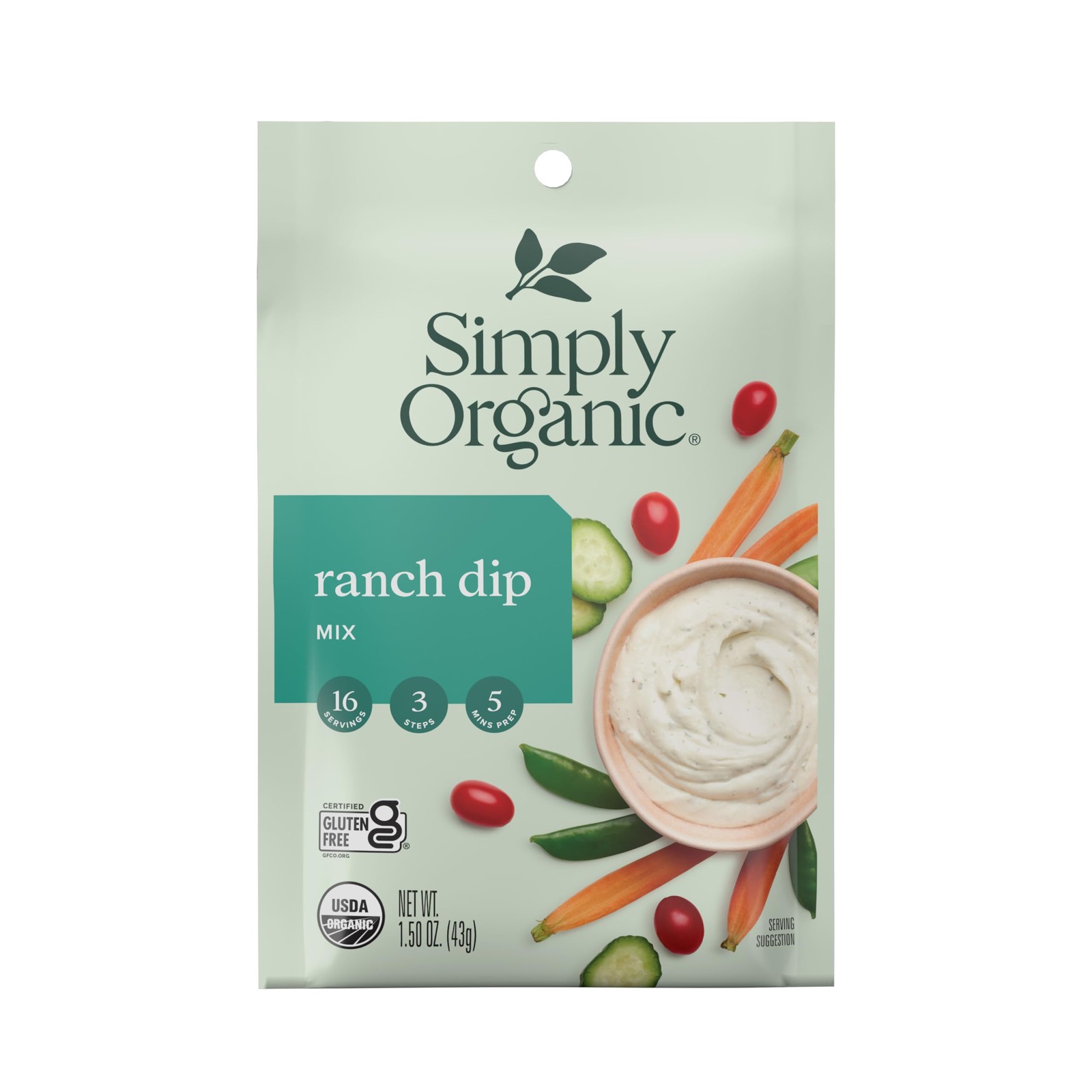 Simply Organic Ranch Dip Mix 1.5 Ounce Gluten Free Non Irradiated Kosher gallery