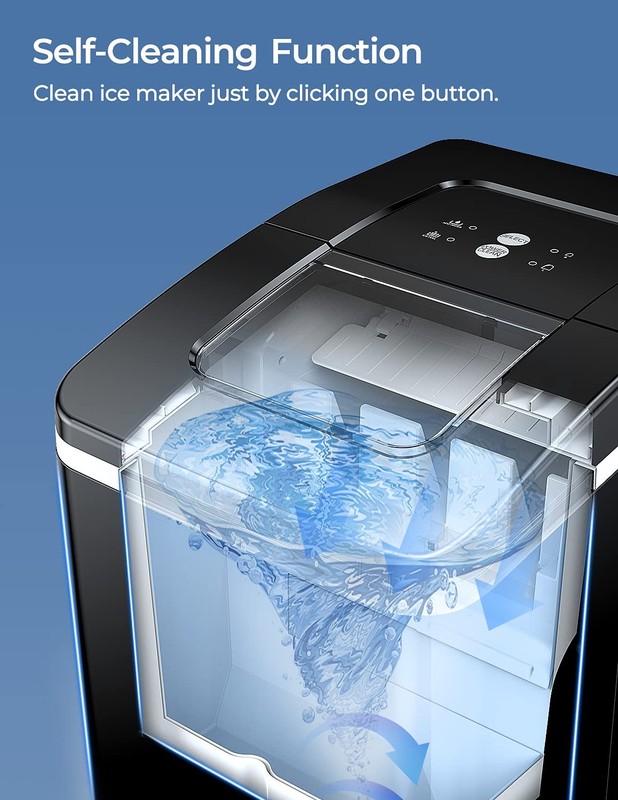 Dreamiracle Ice Maker Machine Countertop, 26 lbs in 24 Hours - Black gallery