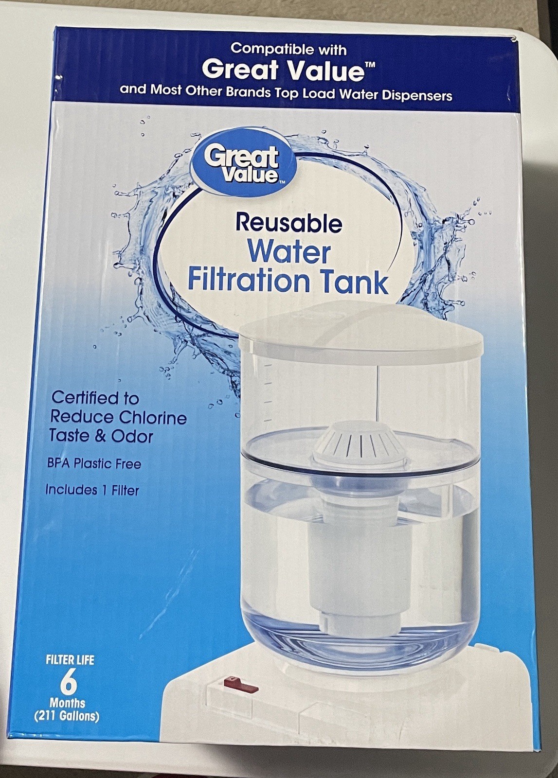 Reusable Water Filtration Tank for Top Loading Water Dispenser. gallery