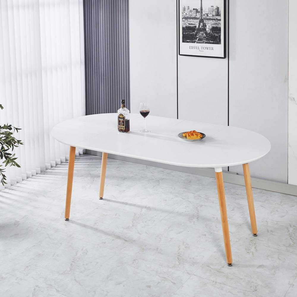 Extensible tableDINING TABLEOFFICE TABLECOFFEE TABLEwood leg100/140/180x100x75cm