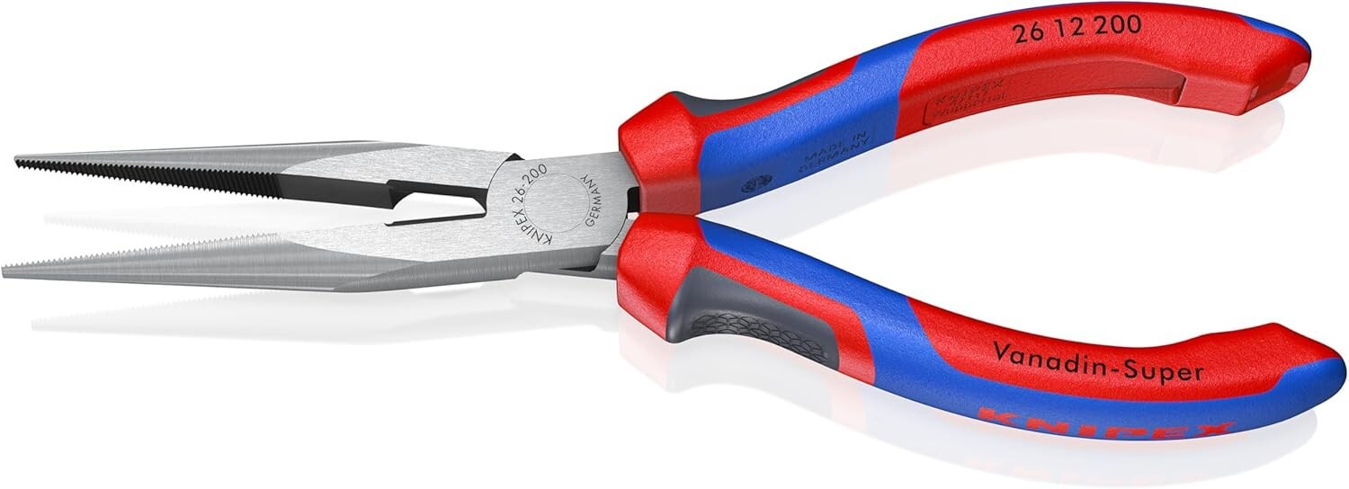 Knipex 2612200 Chain Nose Side Cutting Pliers With Multi-Component Grips 8" NEW gallery