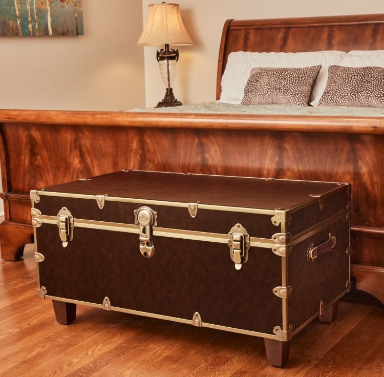 Luxury Faux Leather Coffee Table/End of Bed Trunk 40x22x20 USA MADE gallery