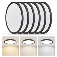 6 Pack 9″ LED Flush Mount Ceiling Light – 3 Color Options, Ultra-Slim Design