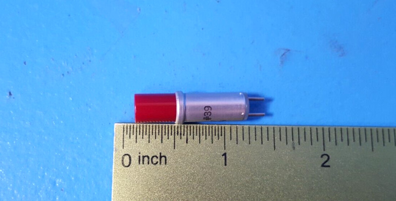 (4 pcs) Panel Light Indicator, #39, Dialco/Dialight, 6.3v-200mA, red gallery