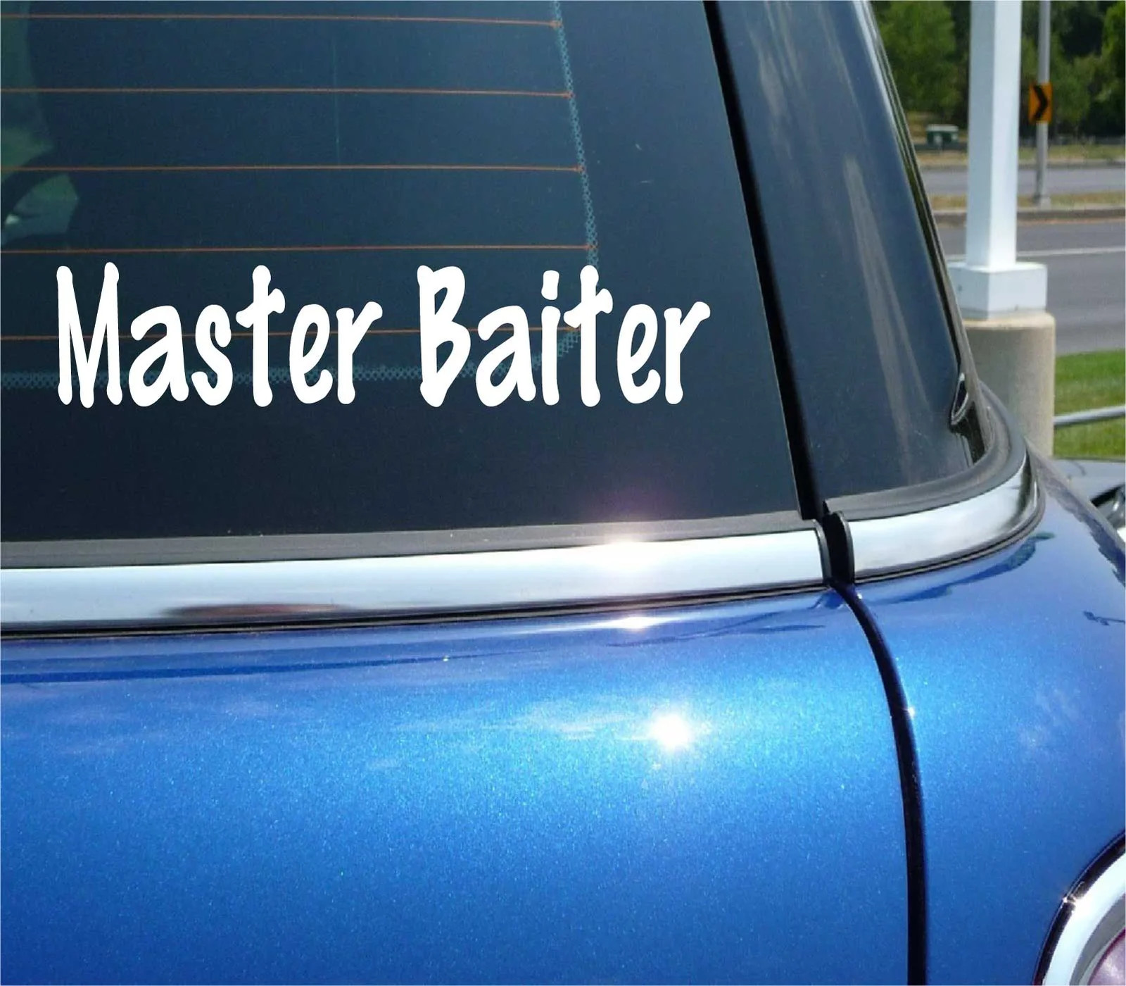 MASTER BAITER FISH FISHING BAIT HOOK FUNNY DECAL STICKER ART CAR WALL gallery