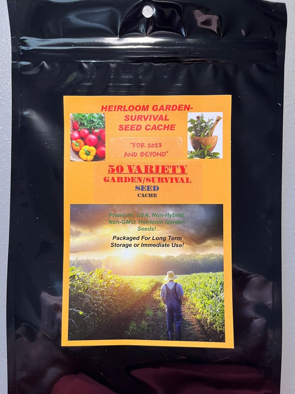 22,000 Seeds 50 Heirloom Varieties! Emergency/Survival Garden Seed Cache gallery