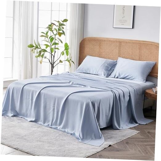 AiryWeight Tencel Sheet Set, 100% Lyocell Full - 3 Piece NO Top Sheet Sky gallery