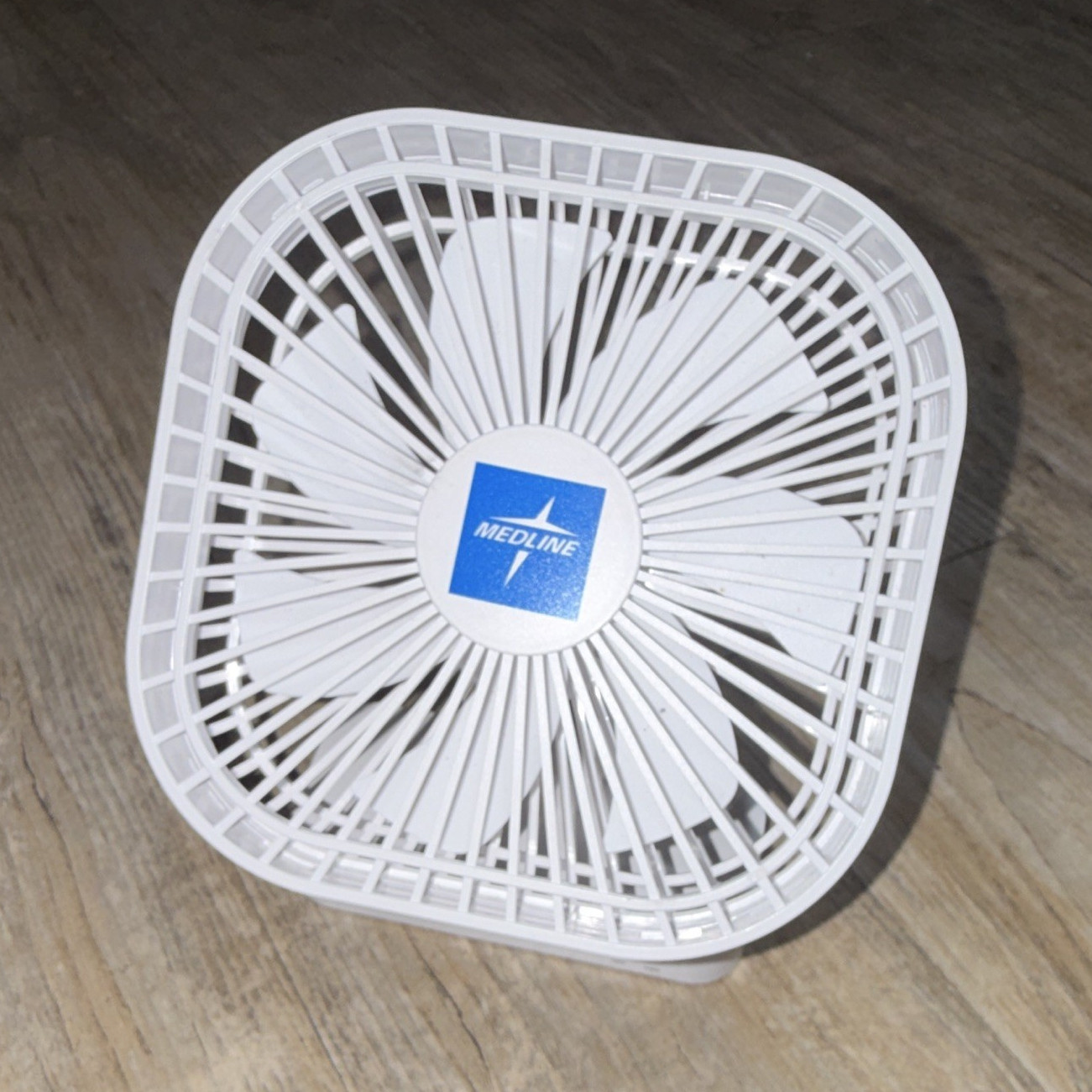 Medline White Table/Desk Fan, Adjustable 3-Speed Push Button, 8in, 120V gallery