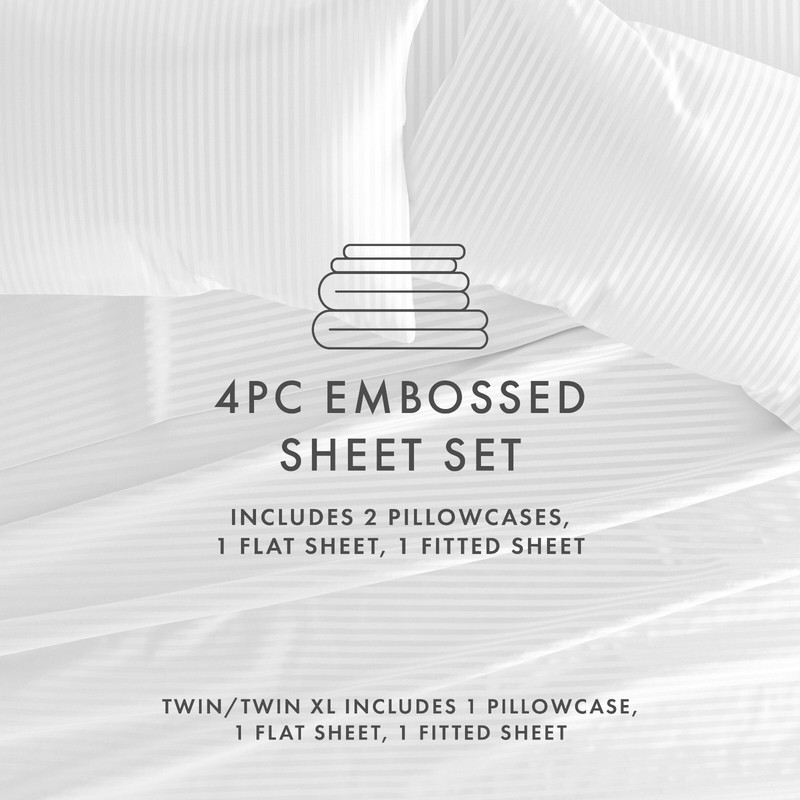 4 C Basics Embossed Sheets Set 3 Different Patterns Hypoallergenic Kaycie Gray gallery