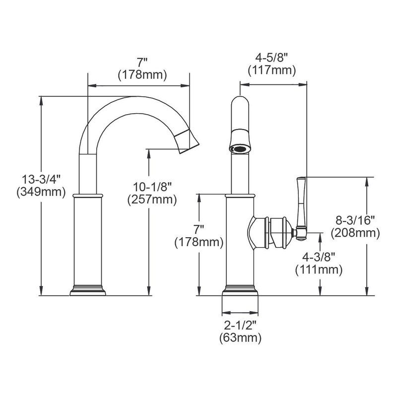 Elkay LKEC2012LS Explore Single Hole Bar Faucet Forward Only Lever Handle-Steel gallery
