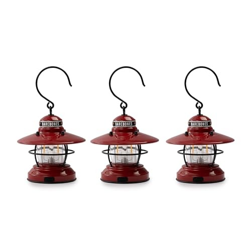 Barebones Edison Mini Vintage Adjustable LED Compact Outdoor 3 Packs Red 2