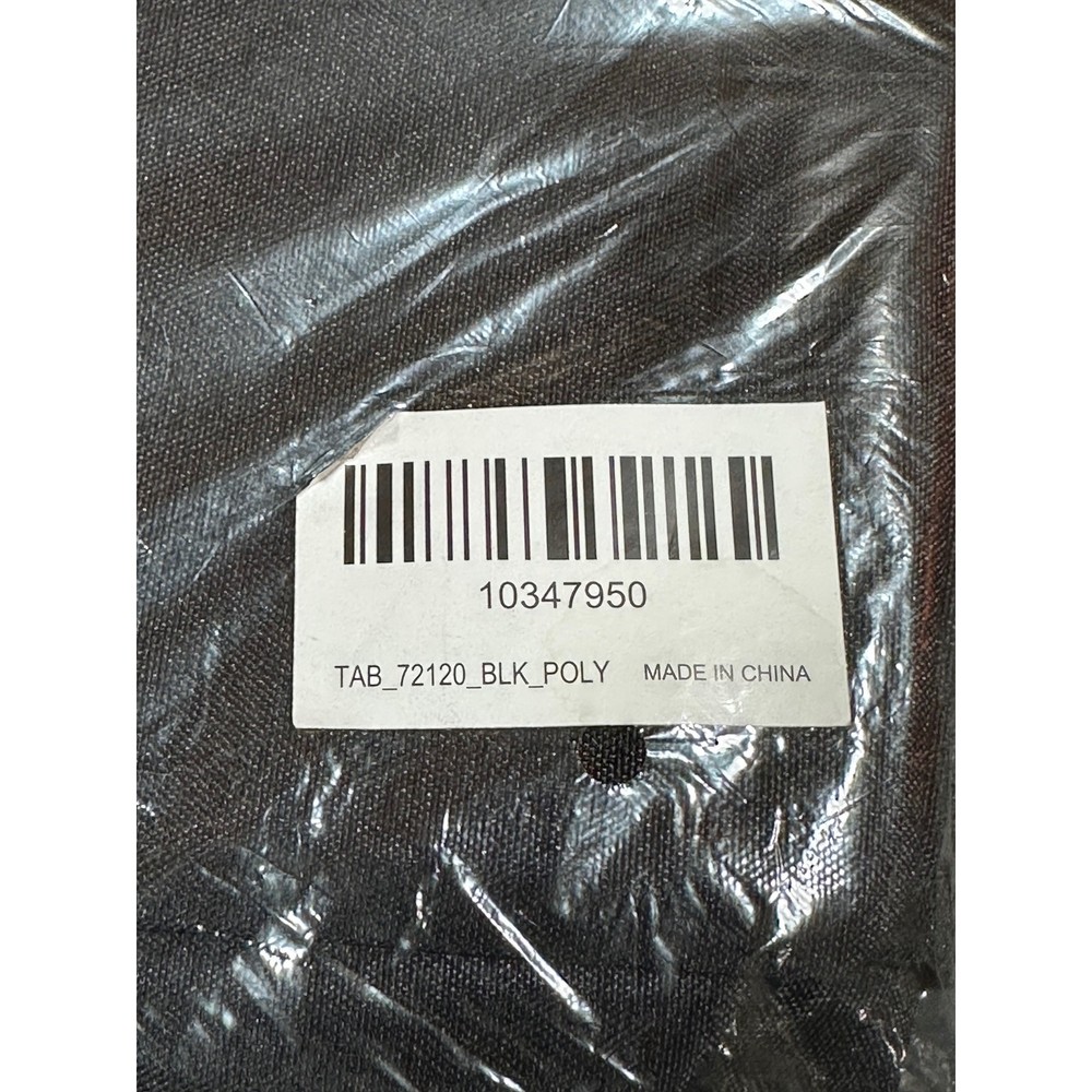 NWT - 2 Large Black Polyester Tableclothes - 90 x 132 & 72 x120