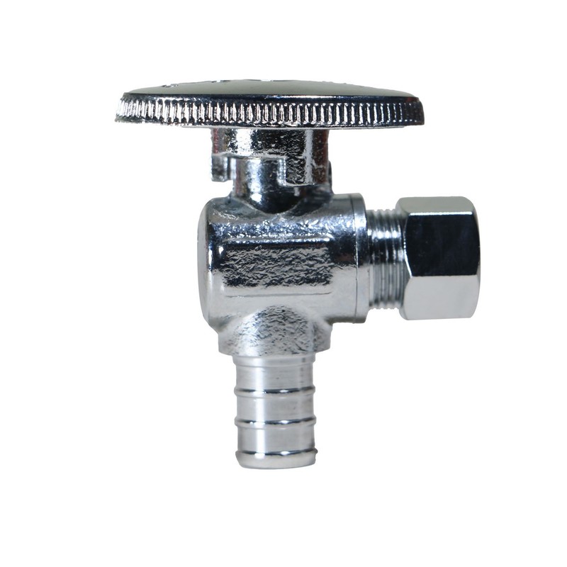40 Pcs. 1/2" Pex X 3/8"OD Comp. Angle Valve, Lead Free Brass, Pex Angle Valve gallery