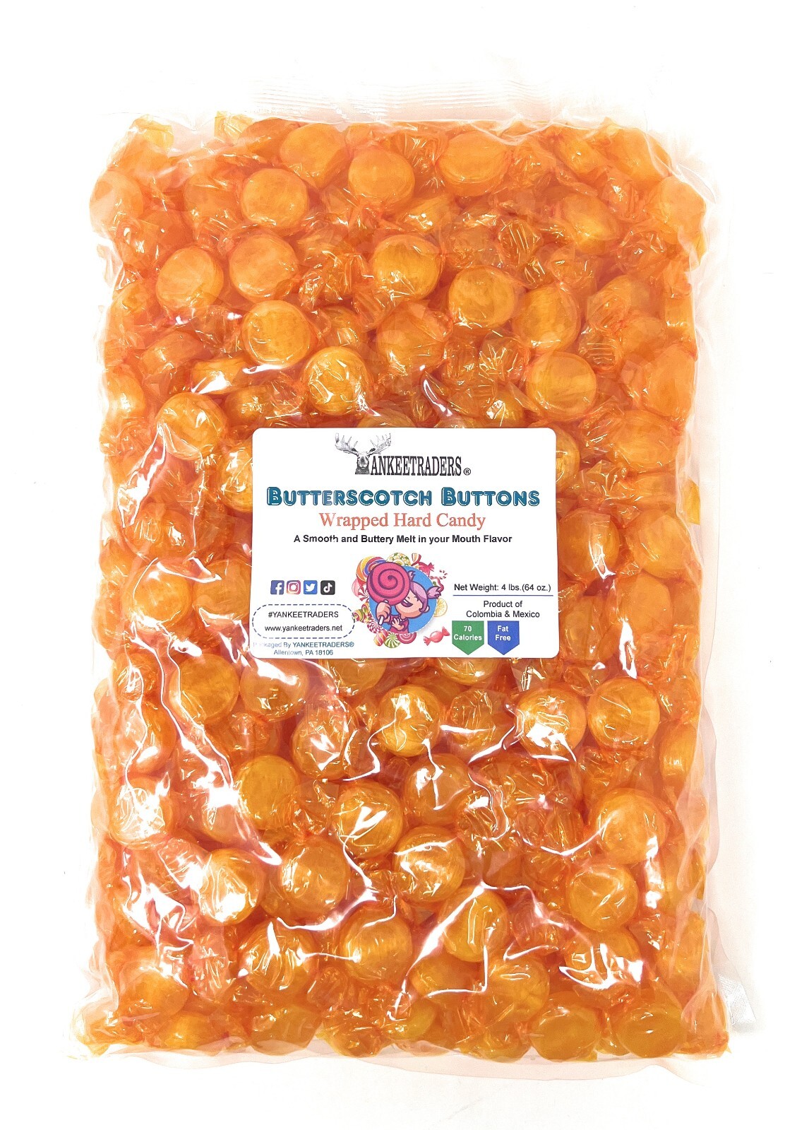 Butterscotch Buttons Wrapped Candy - 4 lbs. ~ YANKEETRADERS® ~ FREE SHIPPING gallery