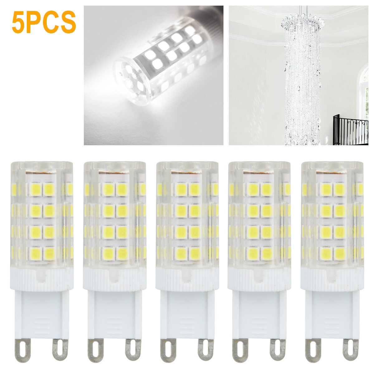5PCS G9 7W LED Corn Bulb Lamp 6000K 2835 51-SMD Daylight Home Decor Lights gallery