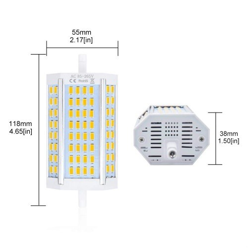 R7S LED 118mm Dimmable Bulb 30W Ceiling Light 110-130V Double Ended J Type gallery